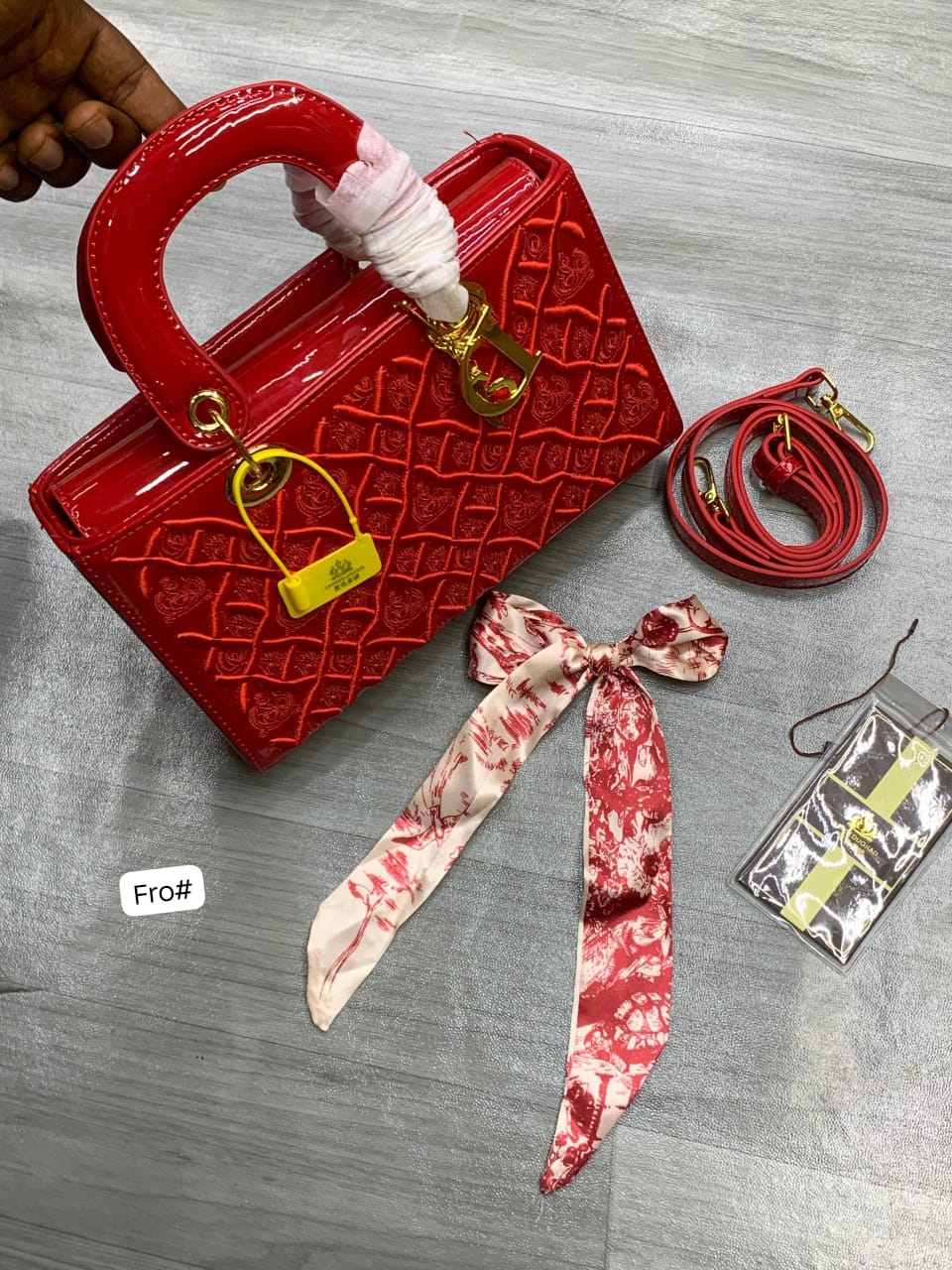 DIOR Luxury Boxy Handbag with Signature Gold Letter Charms - Image 2