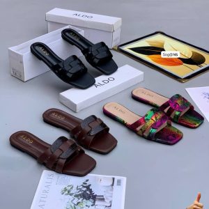 ALDO Premium Square-Toe Flat Slide Sandals