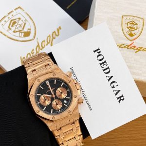POEDAGAR Luxury Rose Gold Chronograph Men's Watch