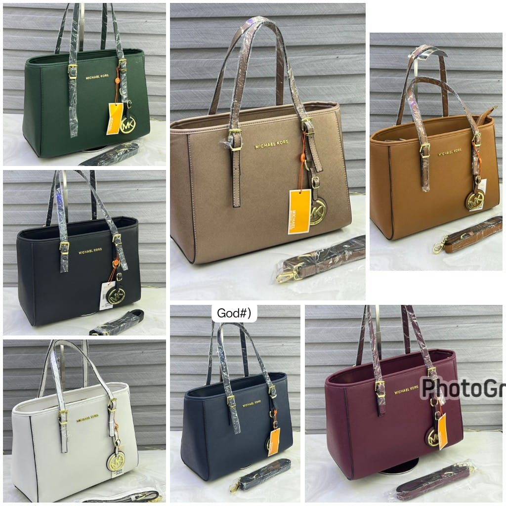 Michael Kors Classic Structured Saffiano Tote Bag Set