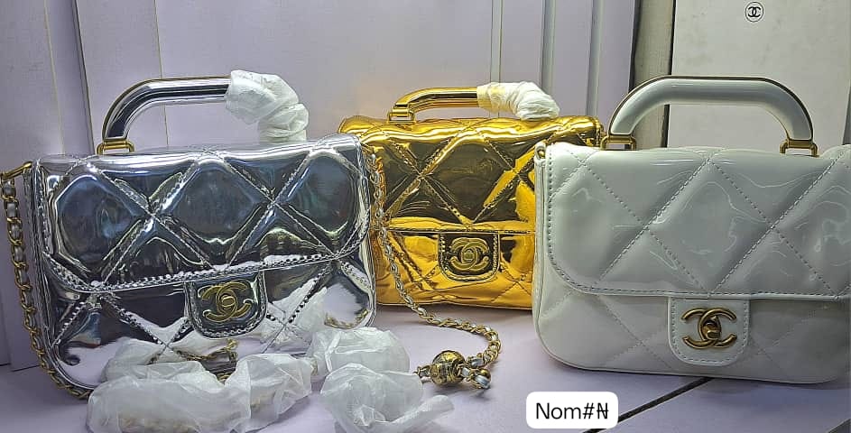 Premium High-Shine Quilted Flap Handbag - Image 2