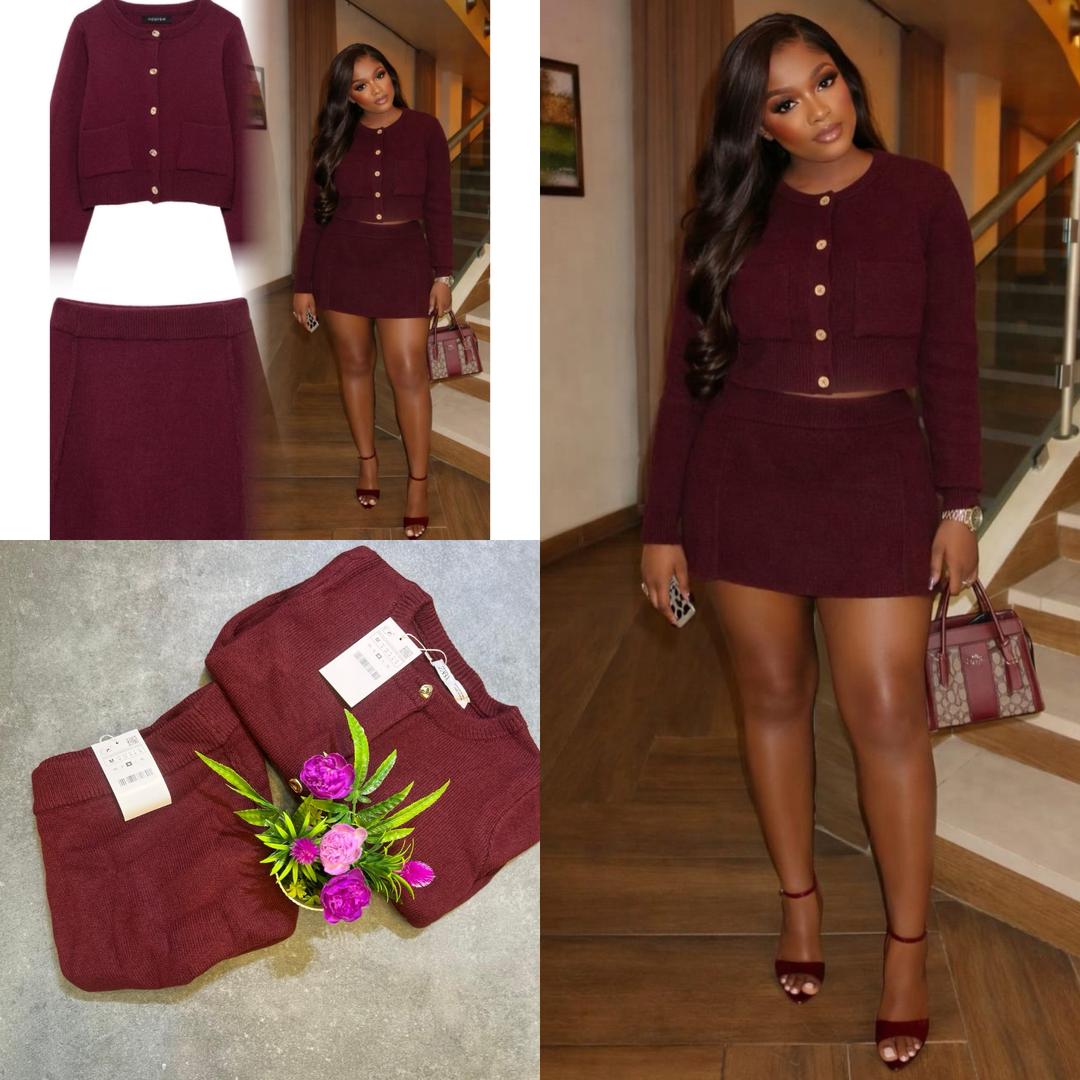 Women’s 2-Piece Knit Cardigan & Mini Skirt Set - Image 9