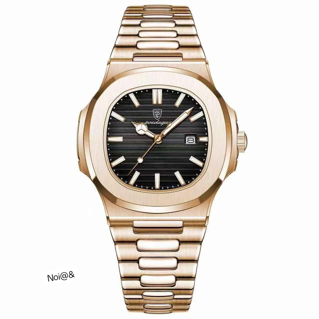 Poedagar Premium Rose Gold Men's Sport Watch