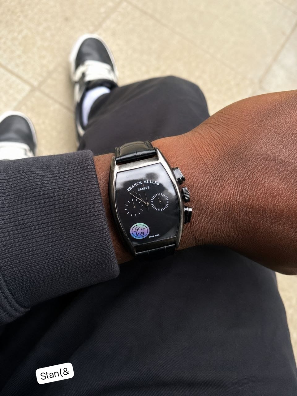 Premium Stealth Black Curved Tonneau Men's Watch