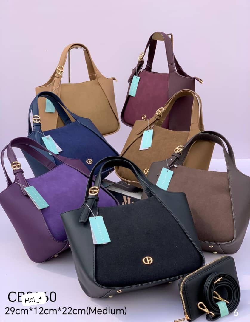CHRISBELLA Luxury Dual-Texture Top-Handle Tote Bag Set - Image 3