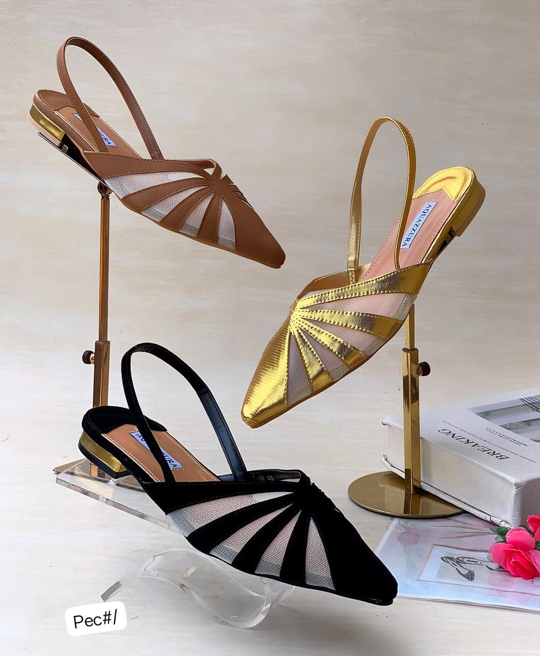 Elegant Pointed-Toe Low-Block Heel Dress Sandals - Image 2
