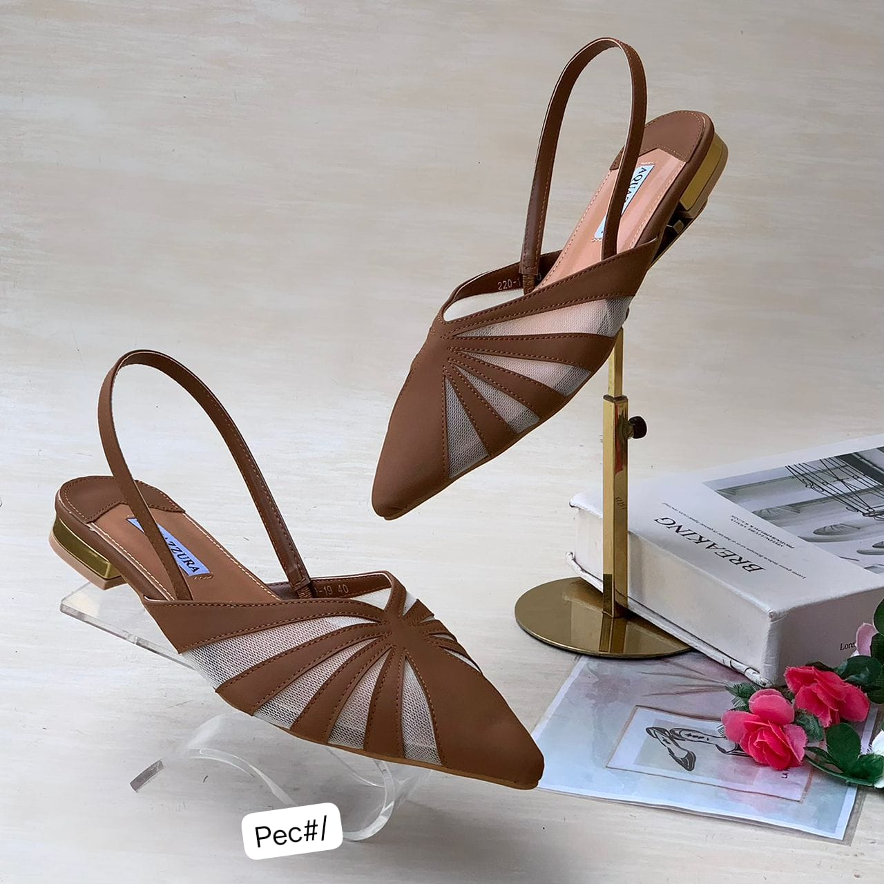 Elegant Pointed-Toe Low-Block Heel Dress Sandals