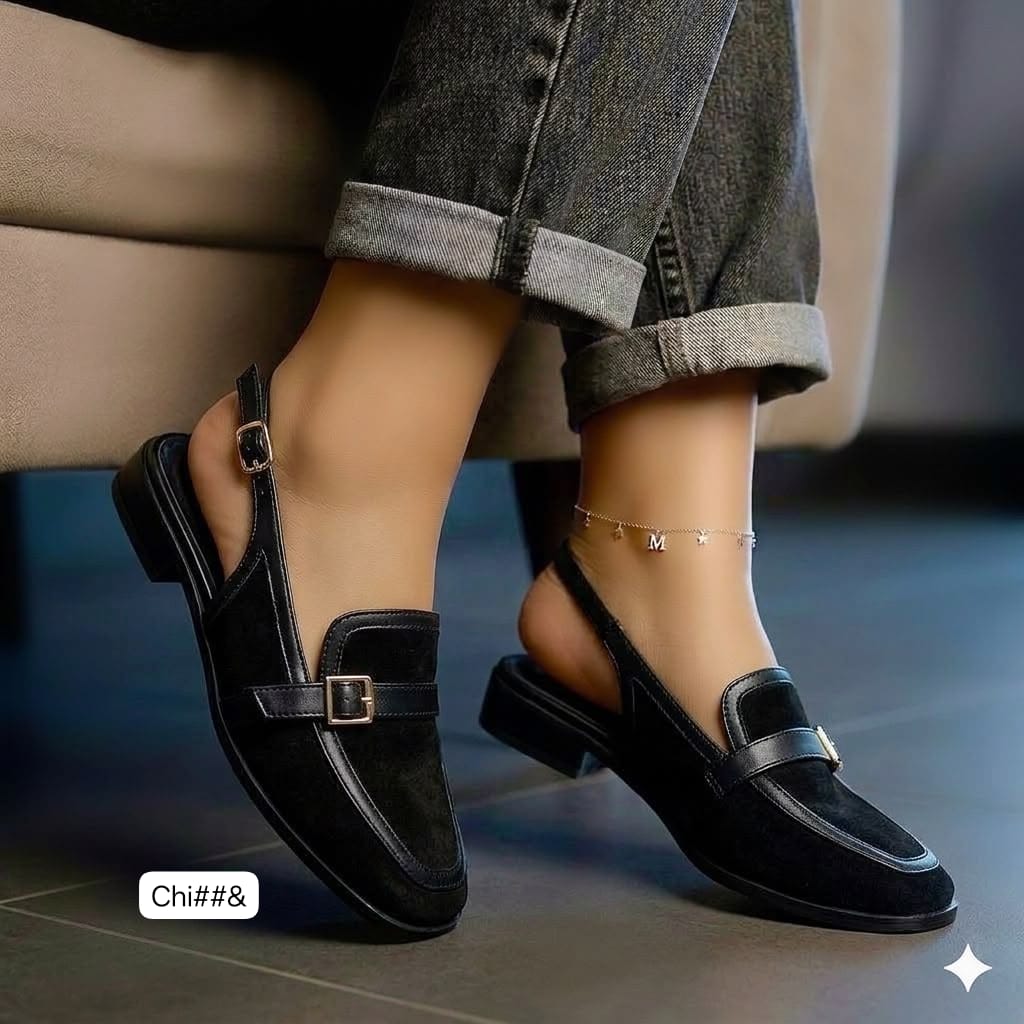 Luxury Suede Slingback Loafers
