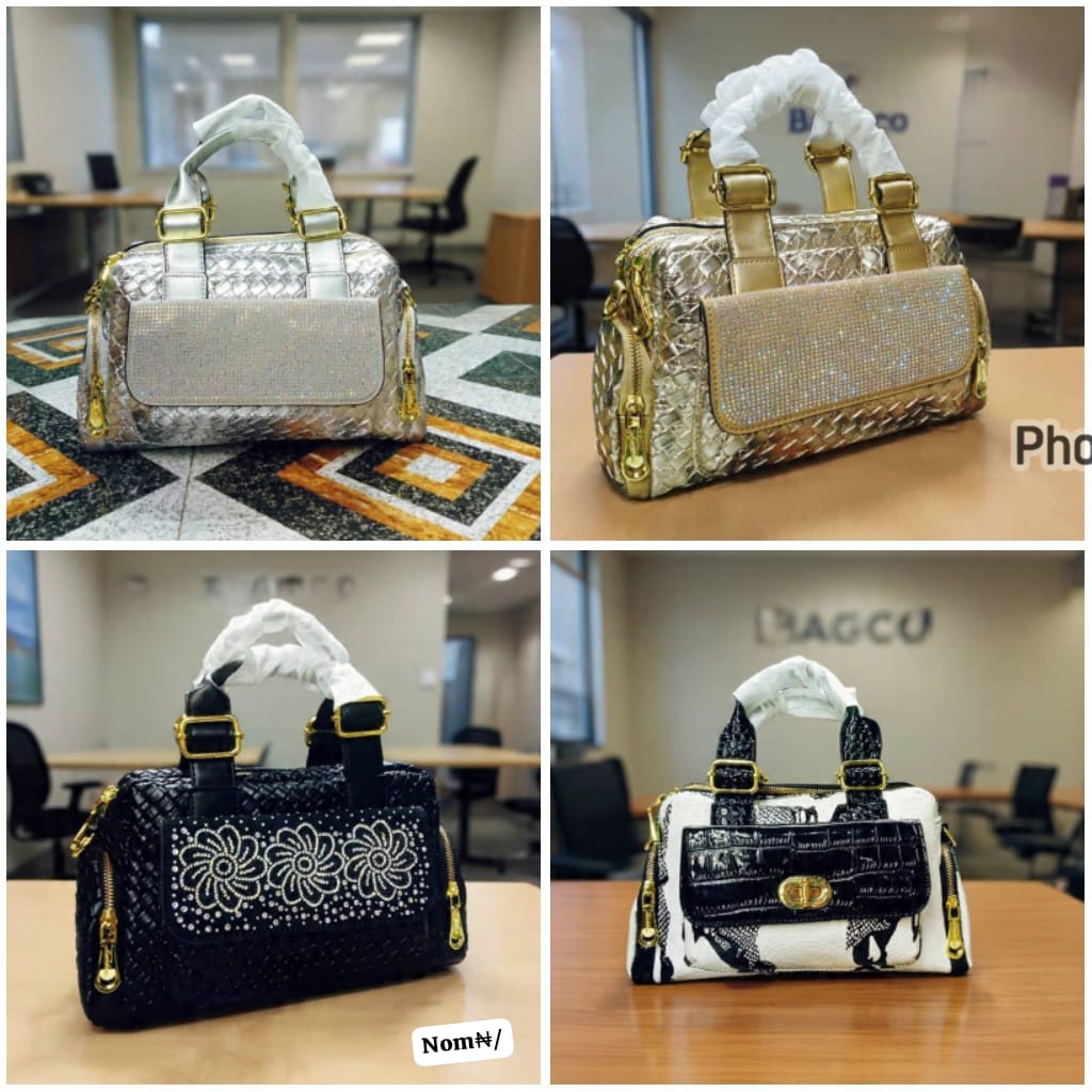 Luxury Woven & Croc-Embossed Satchel with Crystal Accents