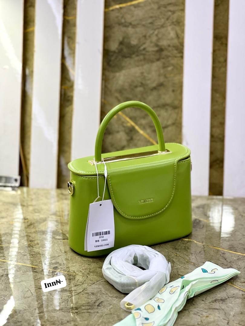 VERSSE Premium Structured Oval Top-Handle Bag Set