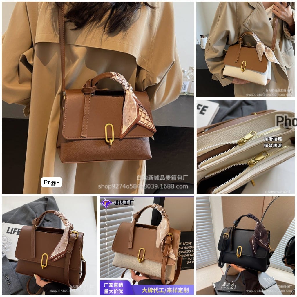 Premium Pebbled Leather Top-Handle Satchel Bag