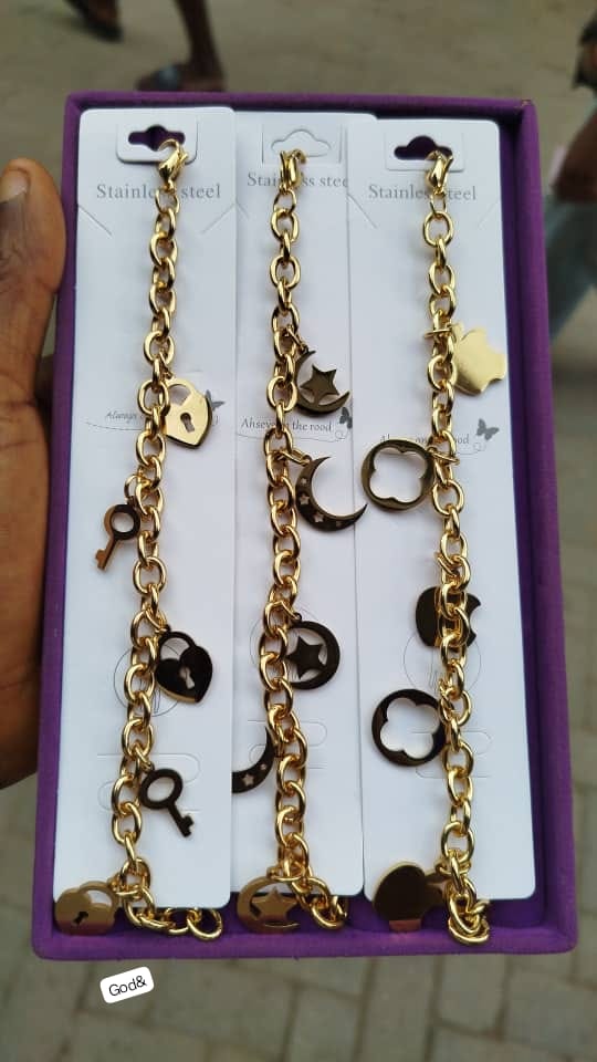 Premium Gold-Plated Stainless Steel Charm Anklets