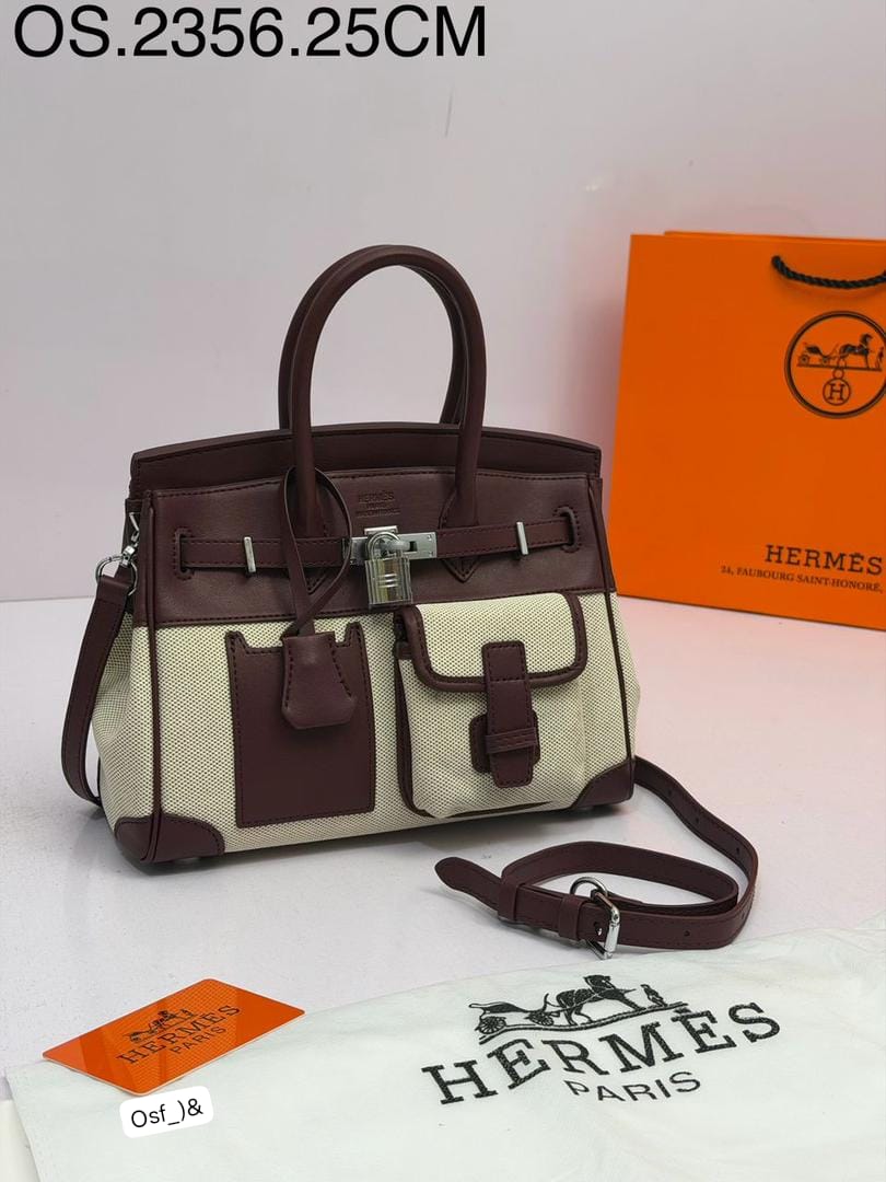 Premium Cargo Canvas and Leather Top-Handle Satchel Bag - Image 2