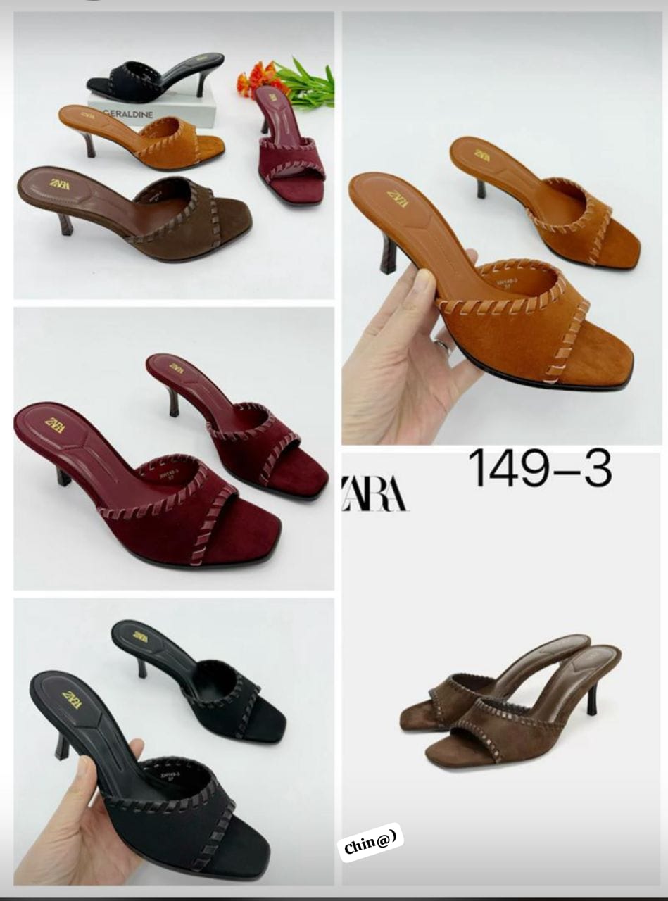Soft Suede Slide Sandals with Artisanal Interwoven Border and Slim Mid Heel
