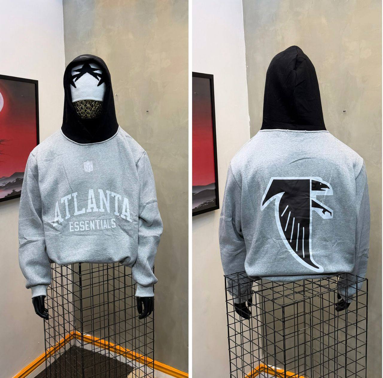 Premium Urban Streetwear Heavyweight Hoodie - "Atlanta Essentials" Two-Tone Varsity Hoodie