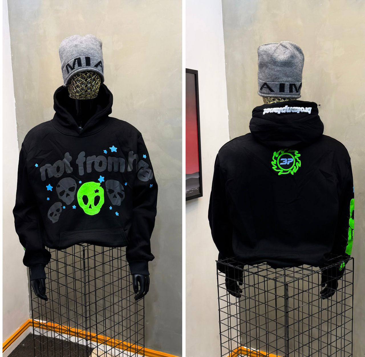 Premium Urban Streetwear Heavyweight Hoodie - "Not From This Earth" Alien Pullover