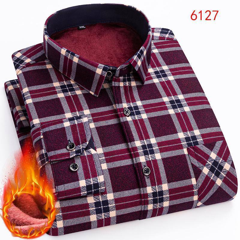 Vintage Burgundy & Cream Flannel Shirt