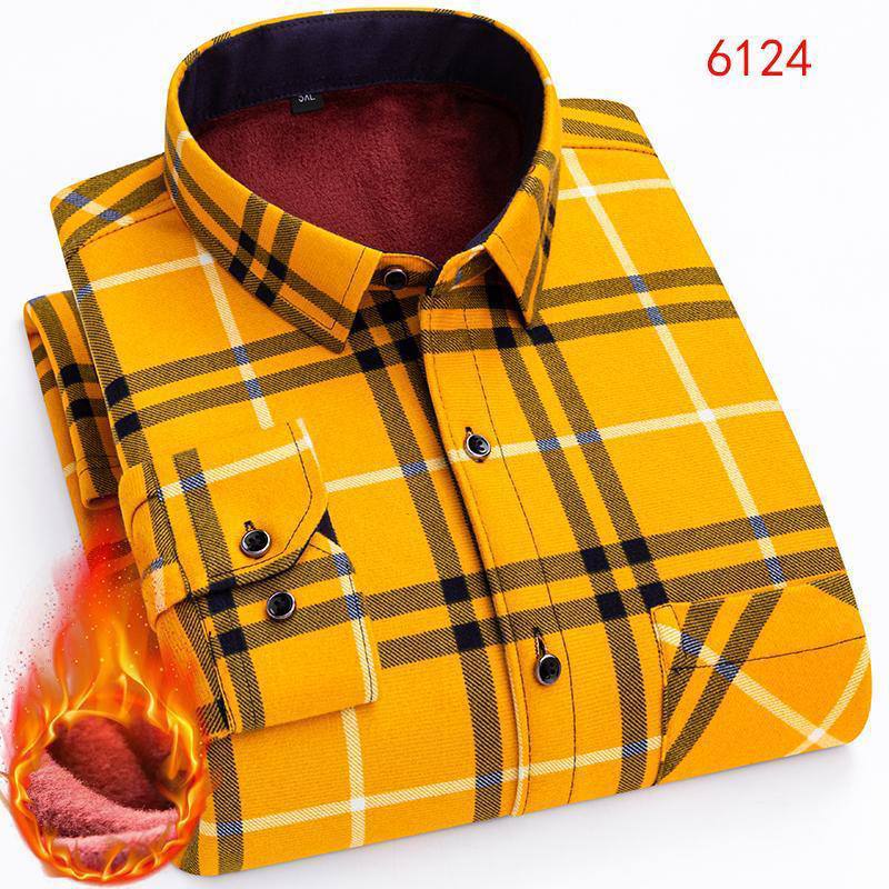 Canary Yellow & Navy Grid Shirt