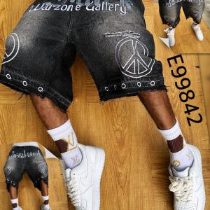 Men's Urban Streetwear Distressed Denim Shorts – Warzone Gallery Peace