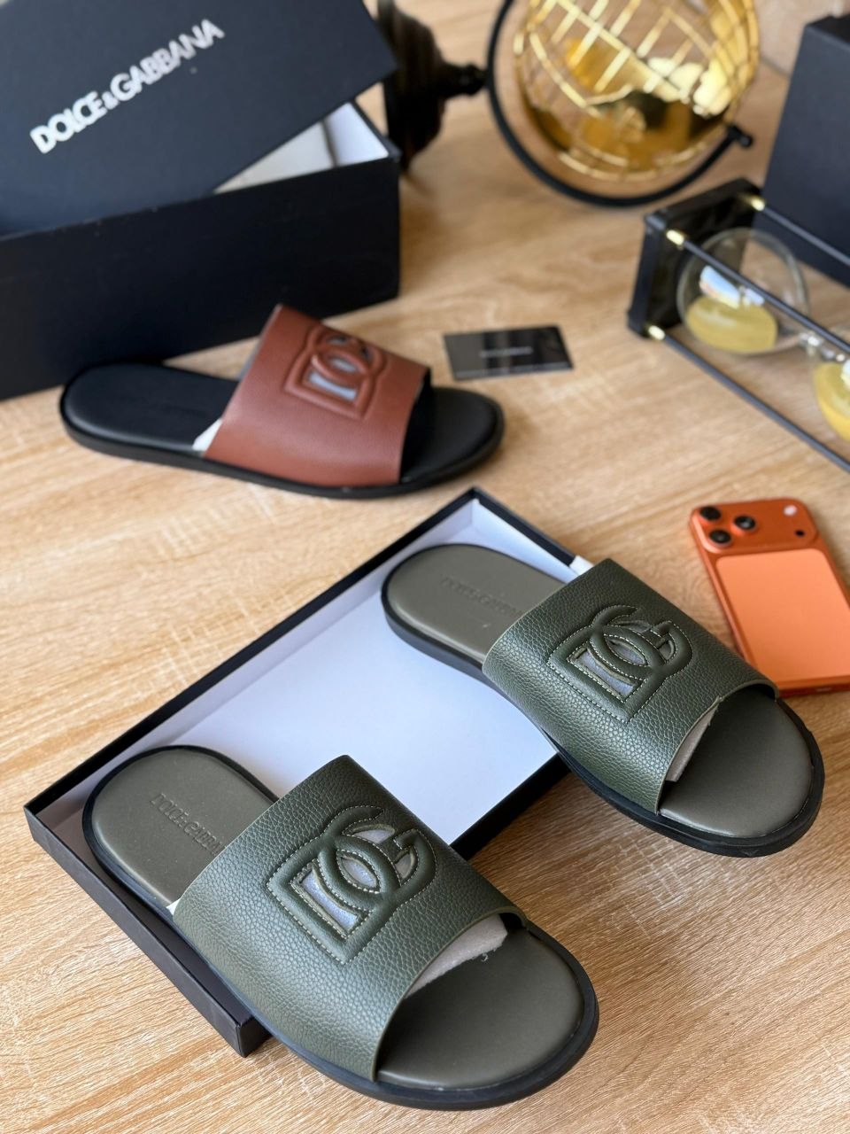 Smart Casual Leather Summer Slides