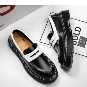High-Fashion Two-Tone Statement Loafers