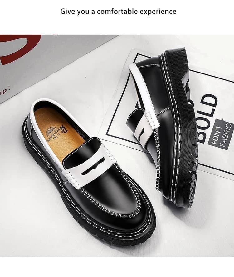 High-Fashion Two-Tone Statement Loafers