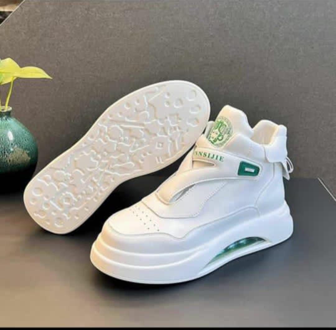 High-Top Cross-Strap Platform Lifestyle Sneakers