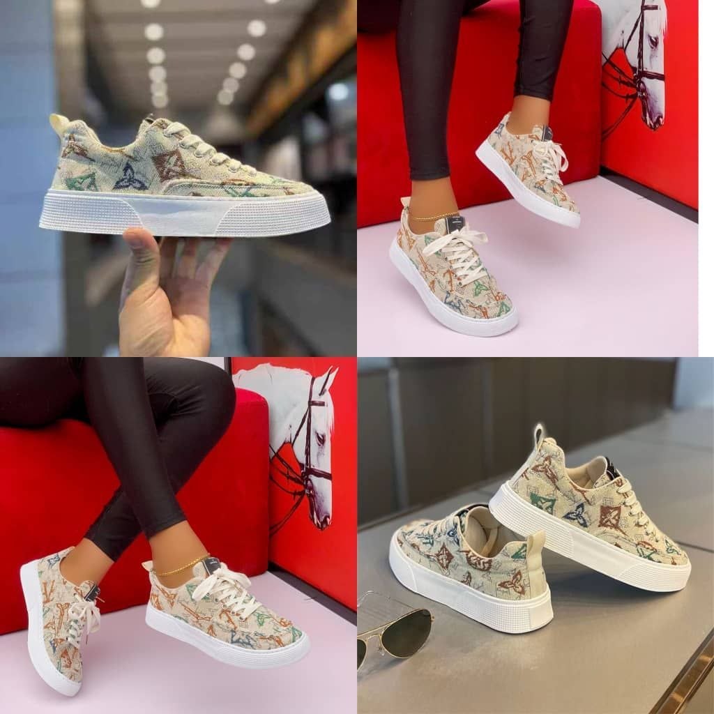 Women's "Monogram Canvas" Low-Profile Plimsolls