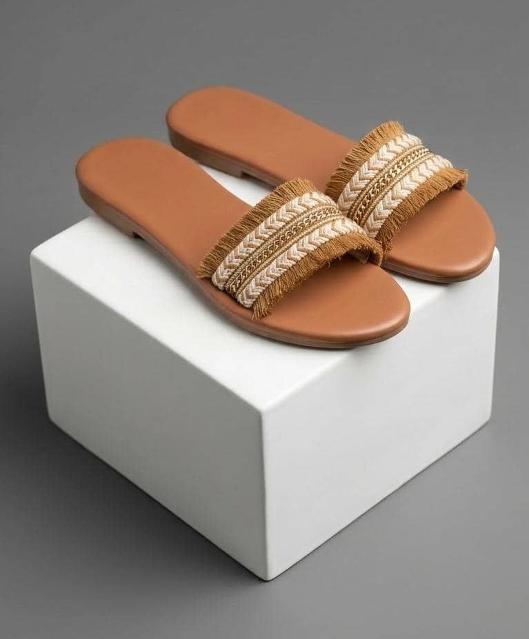 Woven Geometric Summer Slides