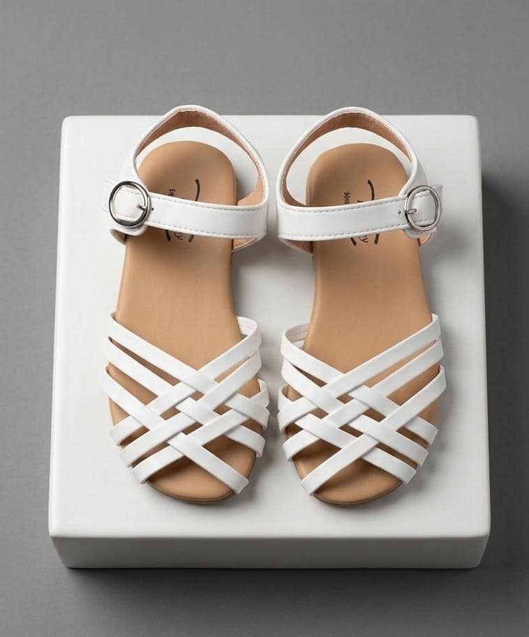 Preppy Interlocking Woven Strappy Sandals