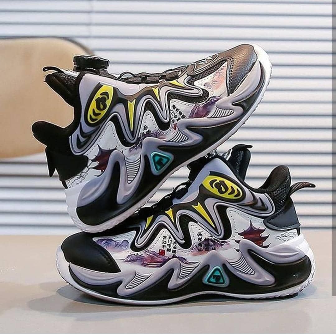 Premium Urban Streetwear Sneakers - Neon Twilight Graphic