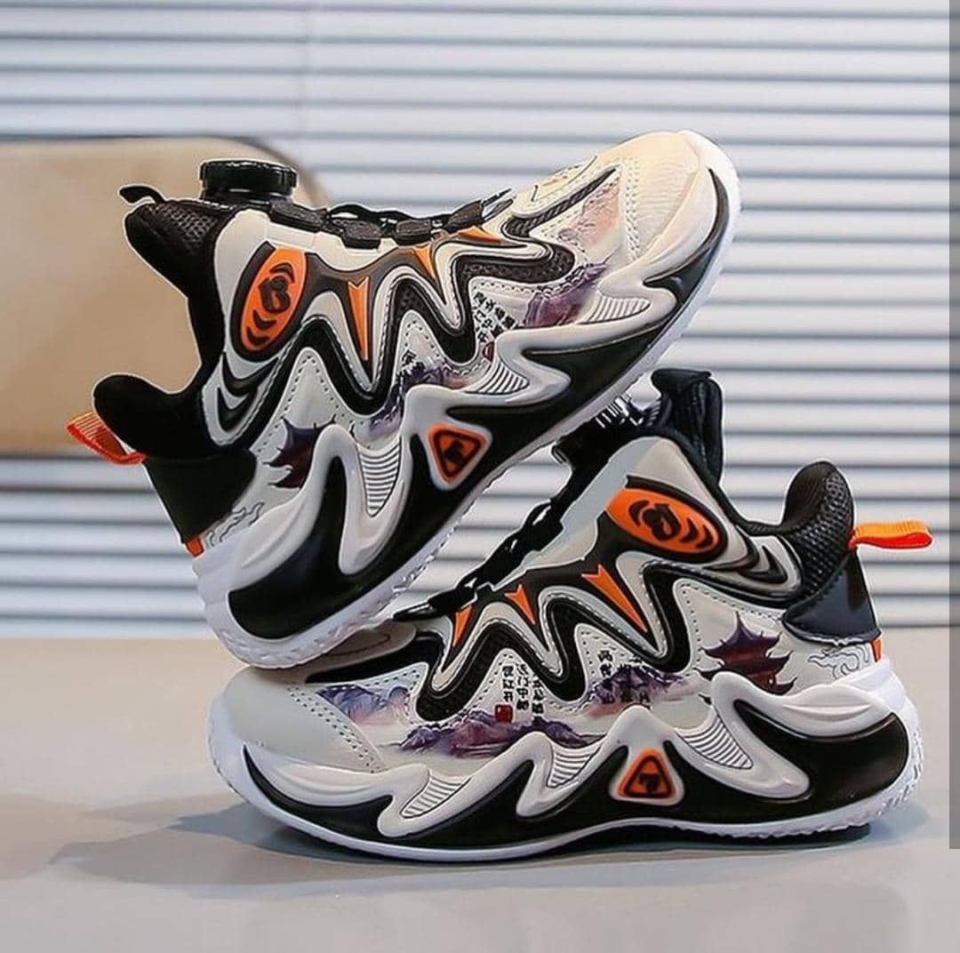 Premium Urban Streetwear Sneakers - Volcanic Sunset Graphic
