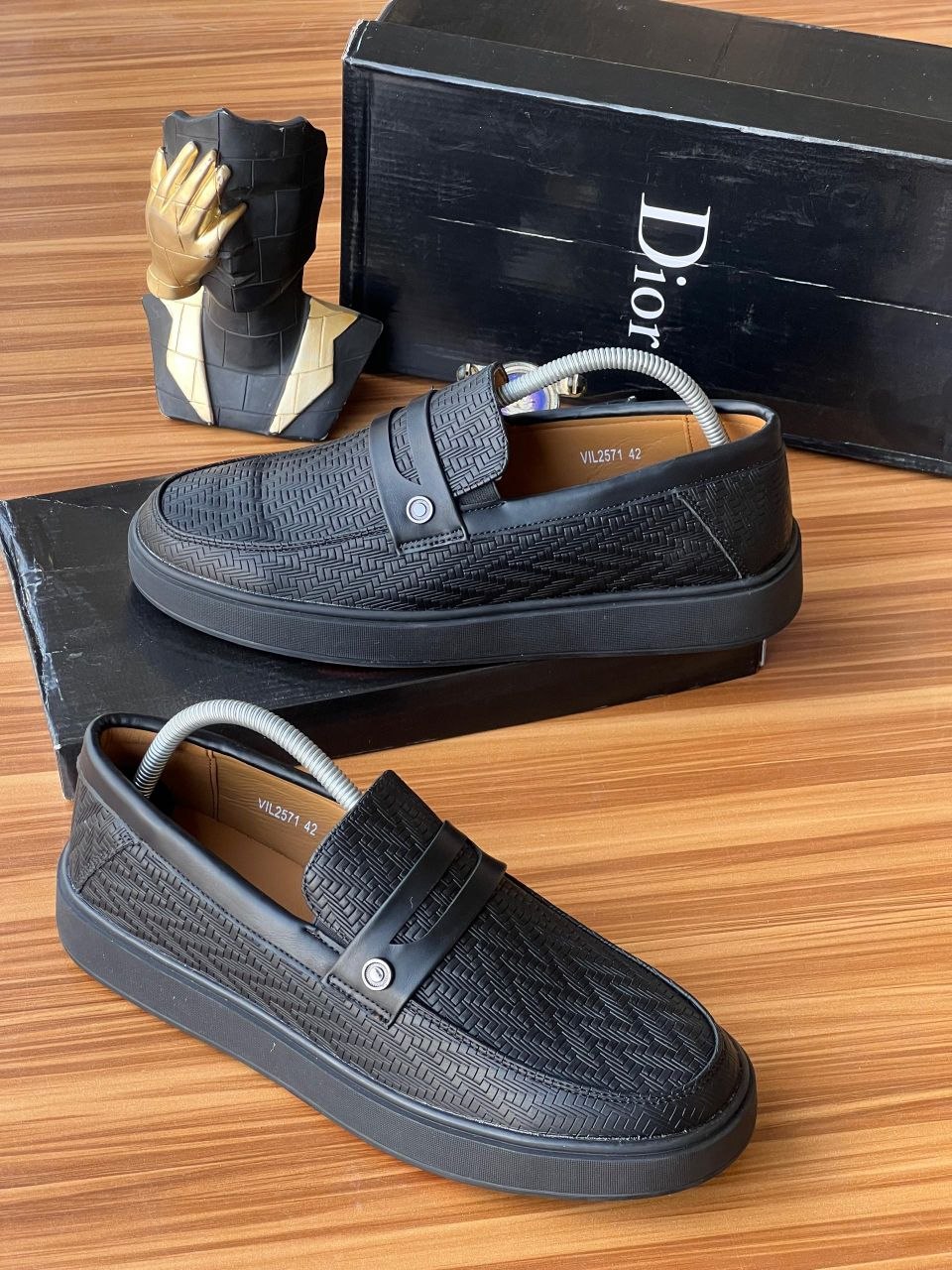 Men’s Urban Woven-Texture Slip-On Loafers