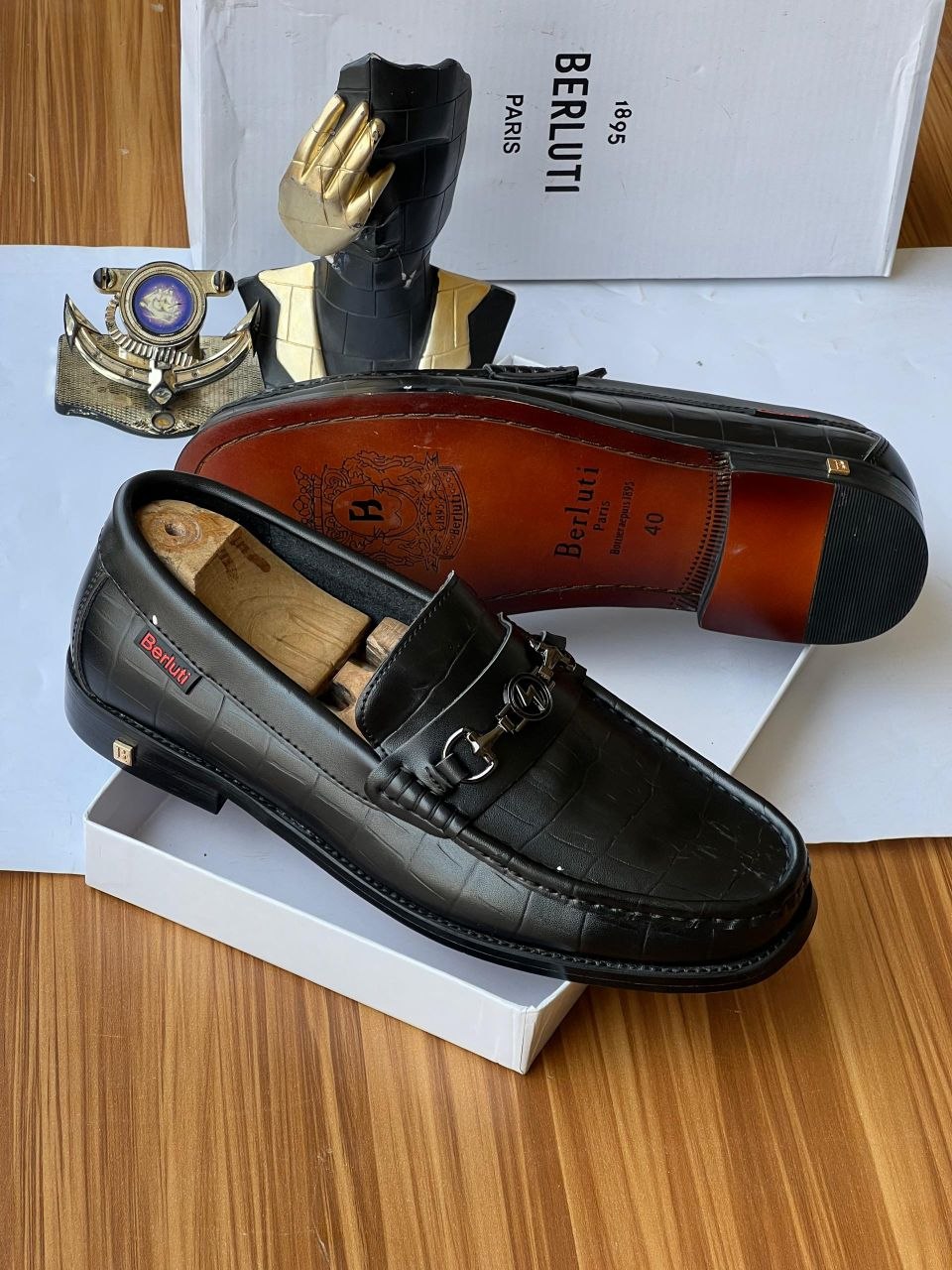 Luxury Croc-Embossed Slip-Ons