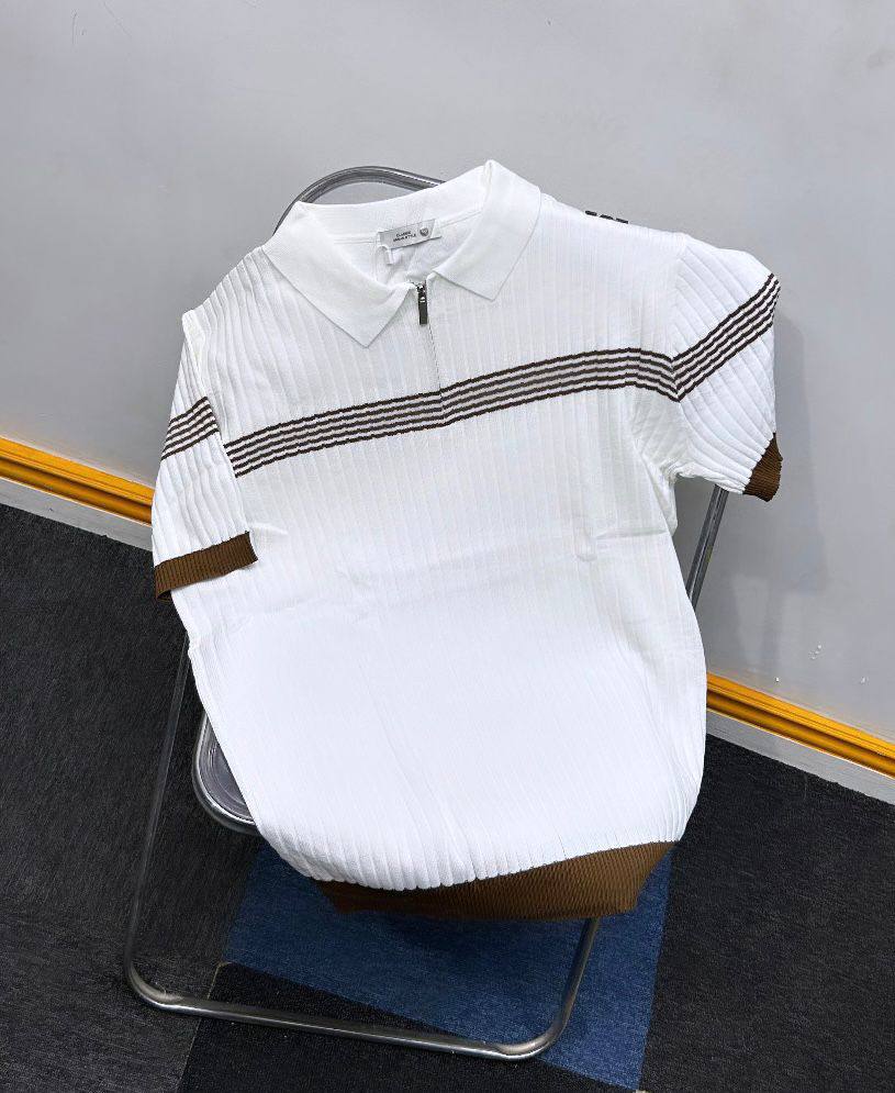 Men’s Premium Textured Knit Polo Shirts