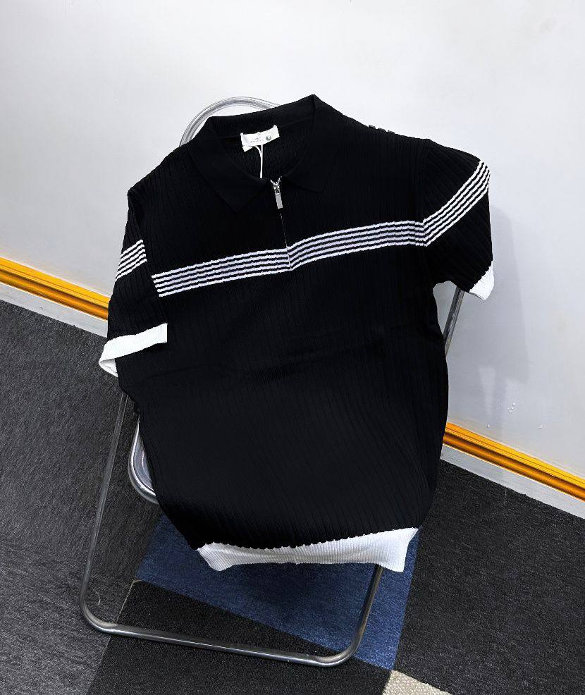 Men’s Premium Textured Knit Polo Shirts - Image 4