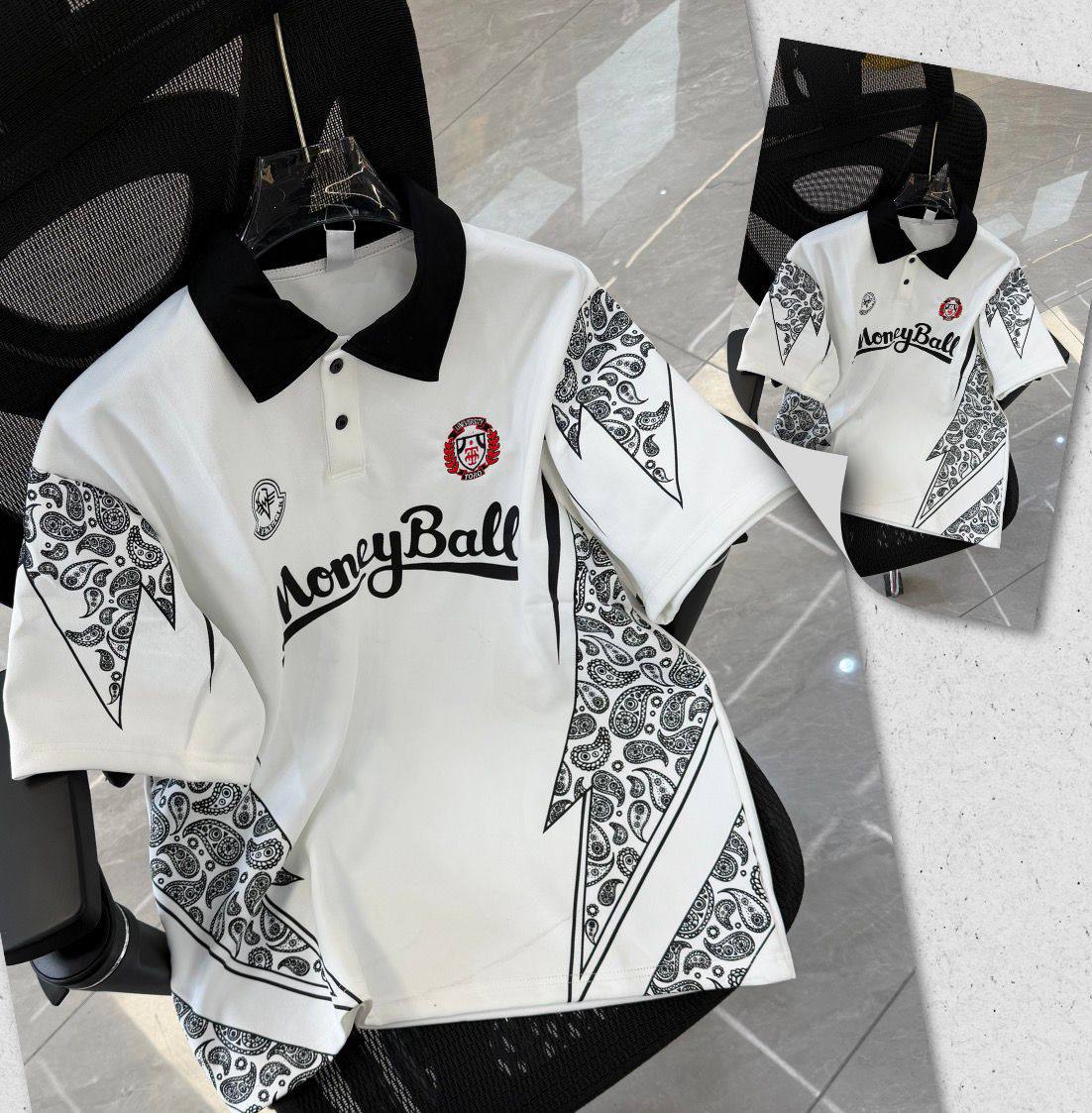 The "MoneyBall" Paisley Streetwear Polo - Image 4