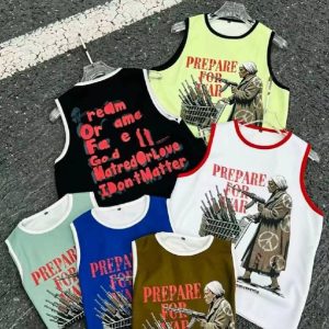 Dystopian street graphic / typographic text Tops
