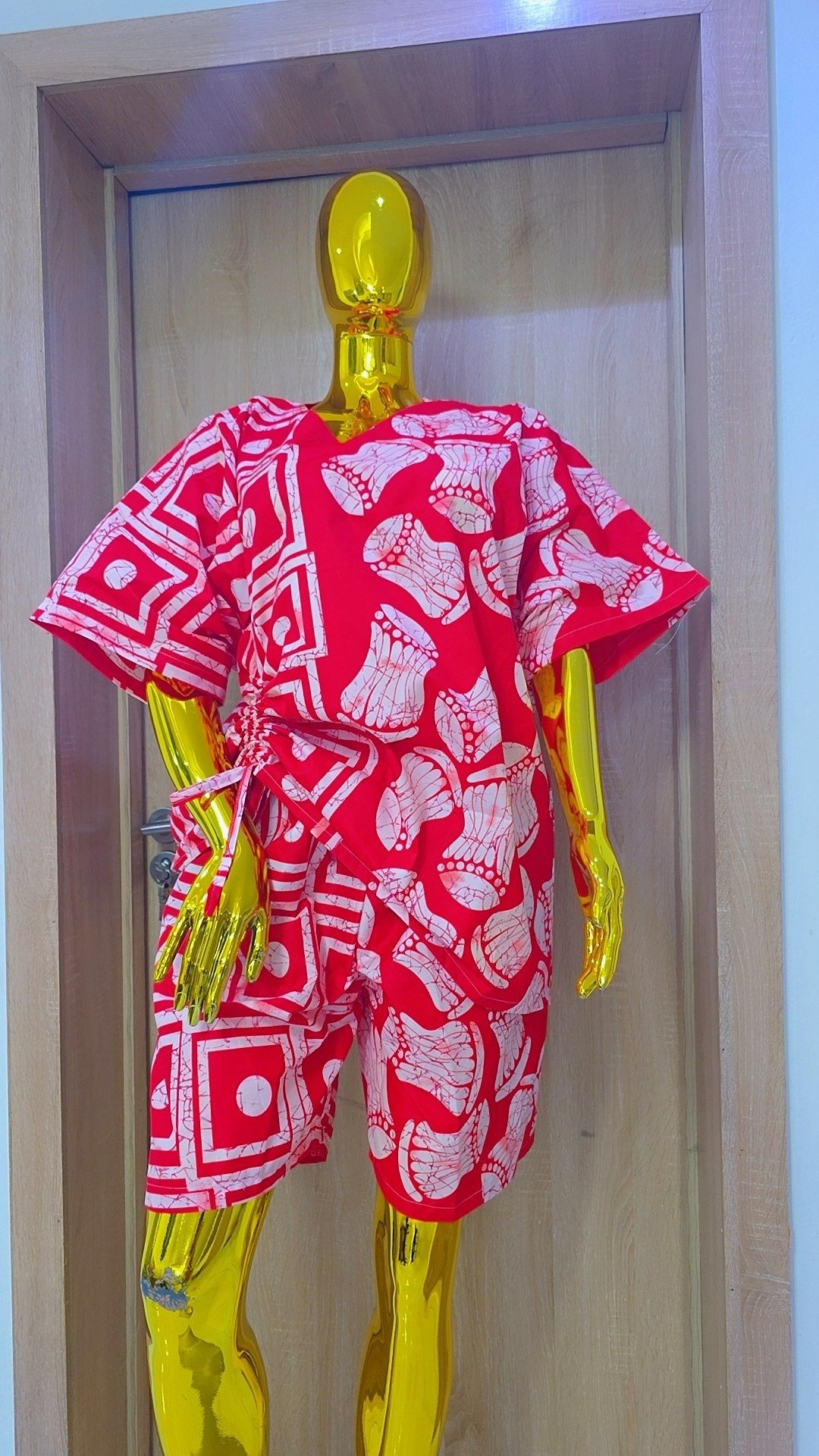 Women's Chic Ankara Two-Piece Short Set Elegant Casual Matching Outfit