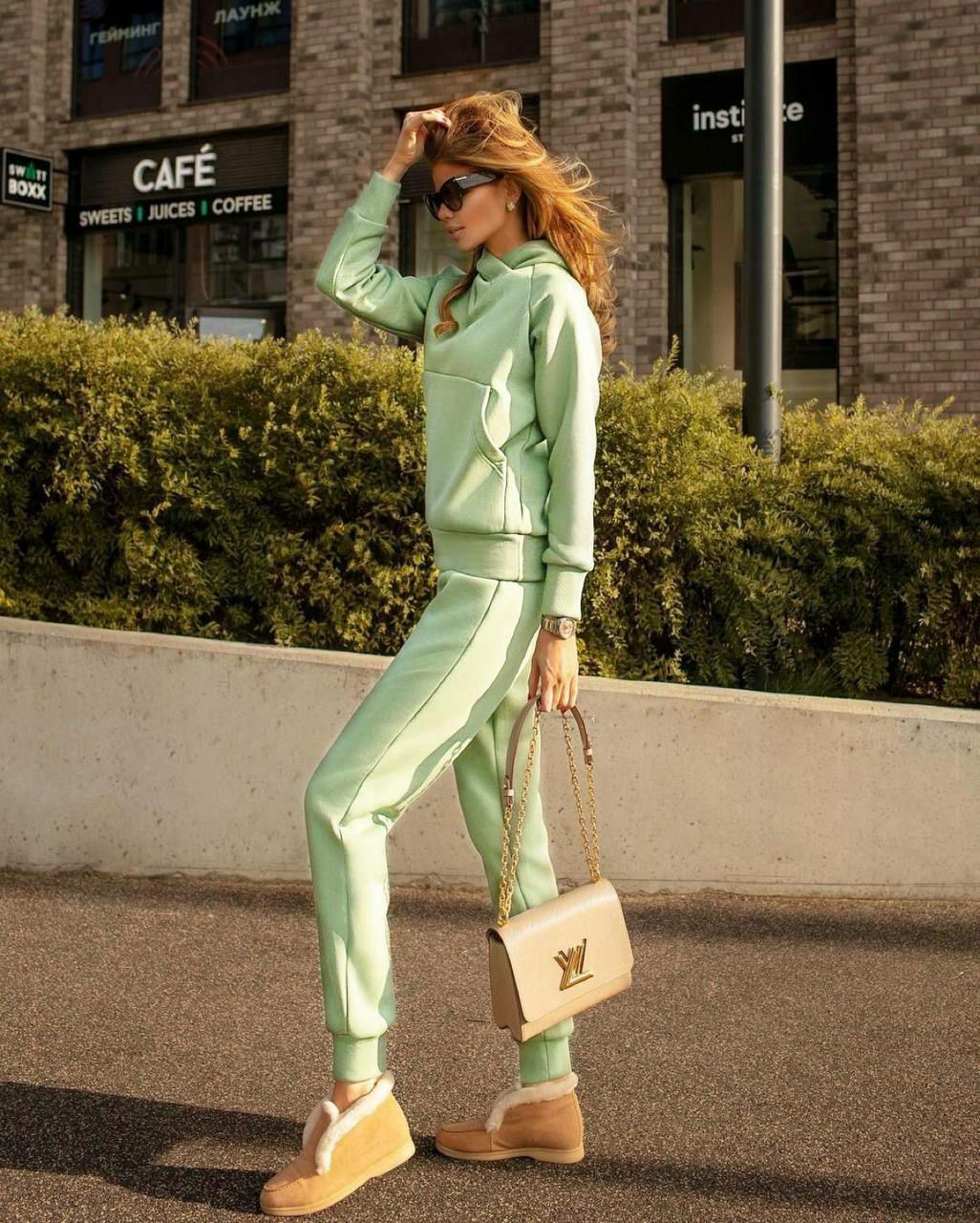 Women’s Minimalist Pullover Hoodie and Jogger Tracksuit Set - Image 3