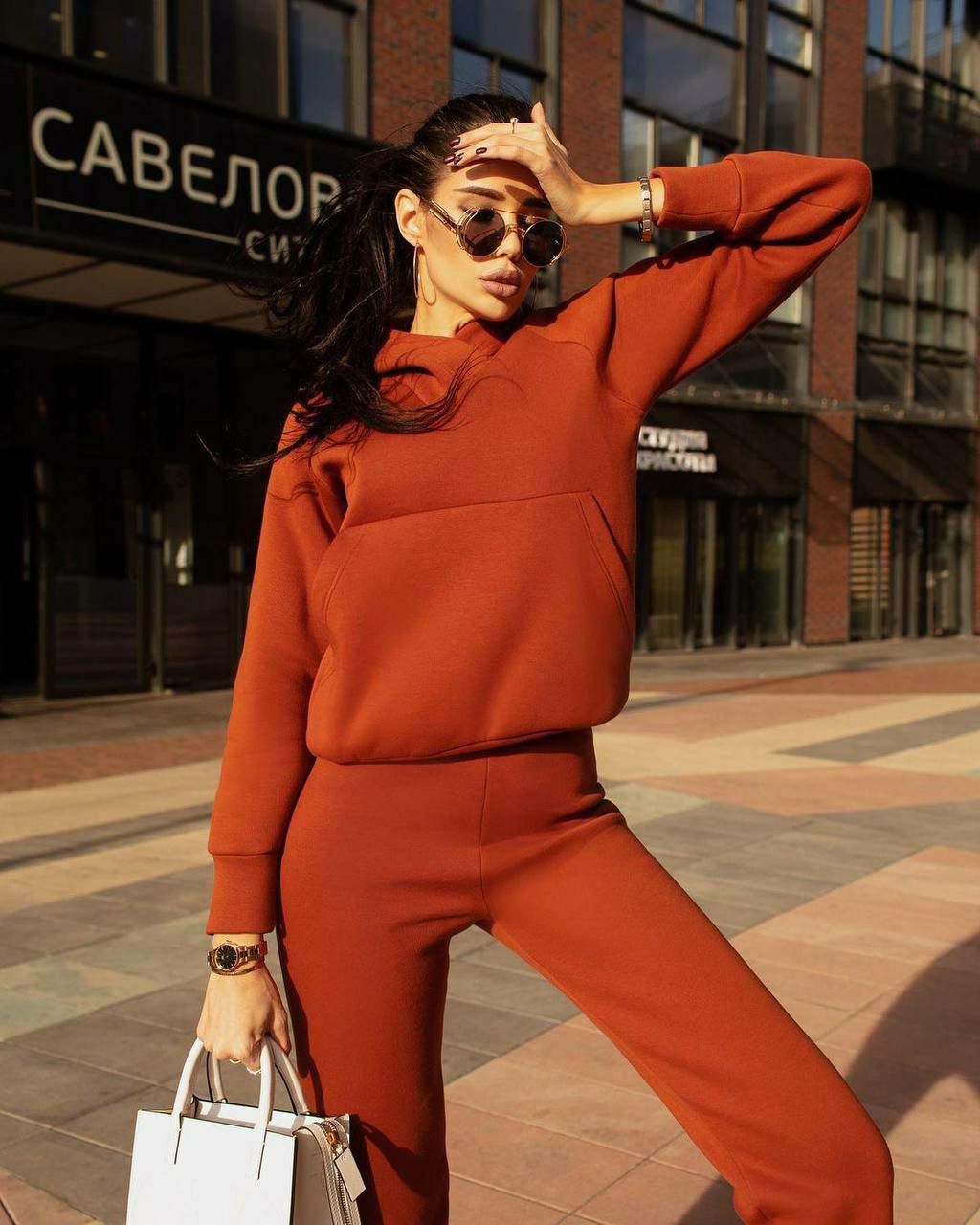 Women’s Minimalist Pullover Hoodie and Jogger Tracksuit Set