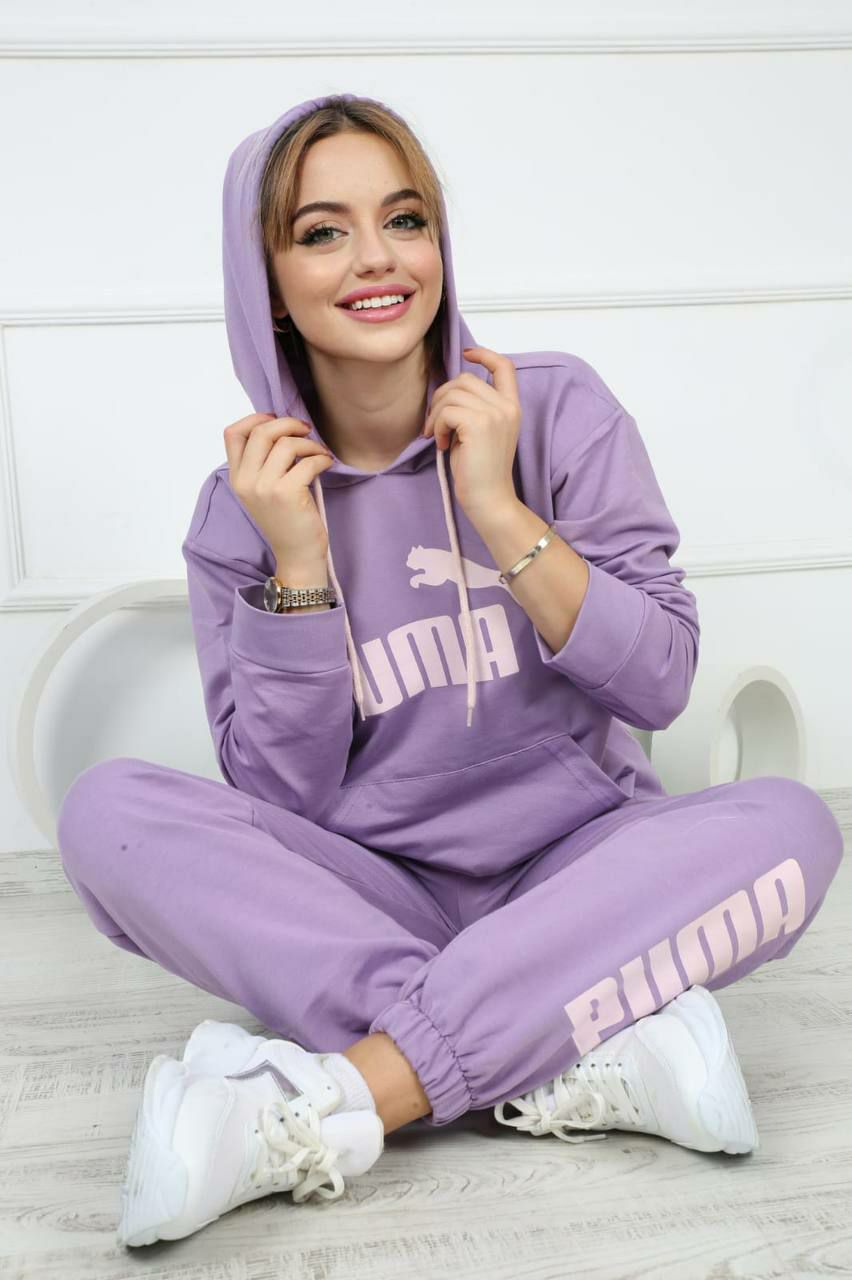 Women’s Casual Sage PUMA Hoodie & Jogger Set