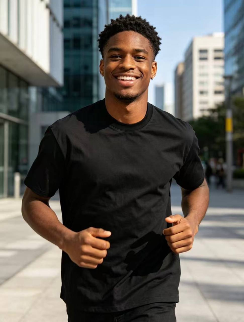 Boxy Fit Crewneck Drop-Shoulder Streetwear Tee