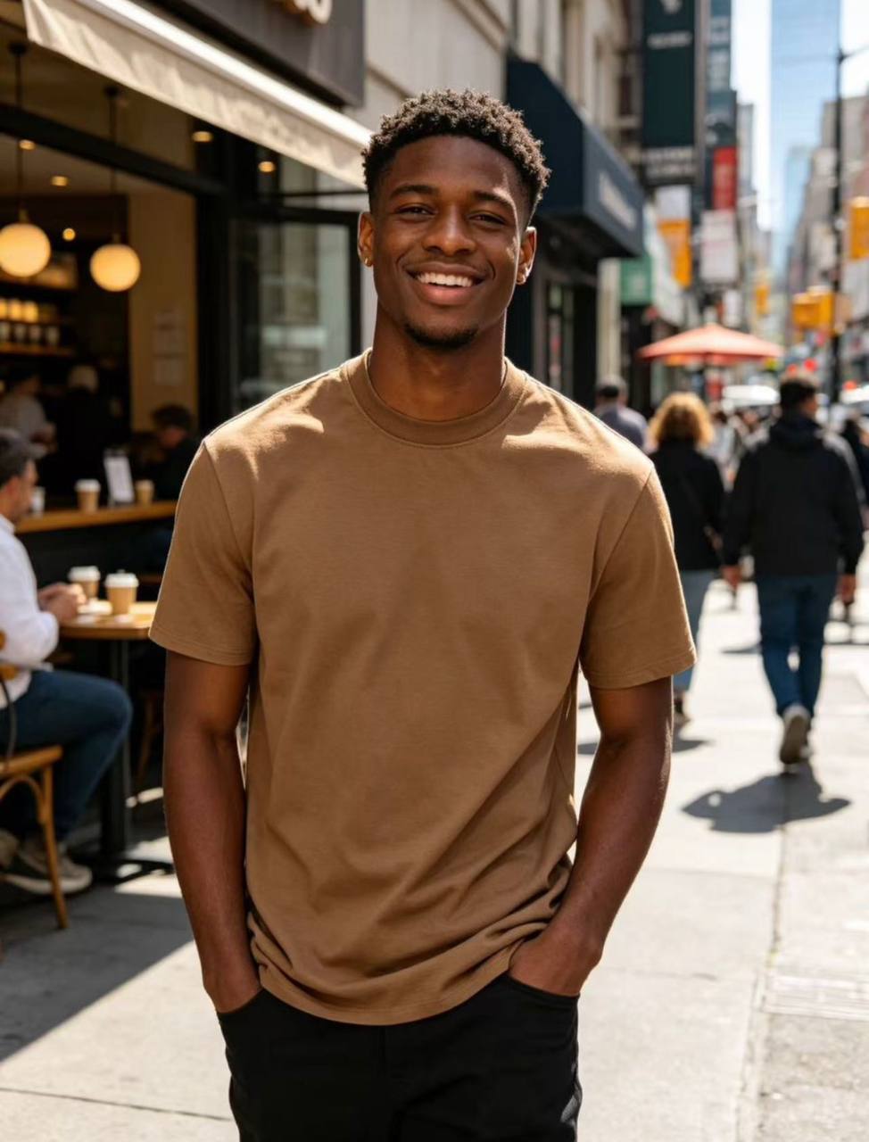 Cotton Plain White Casual T-Shirt