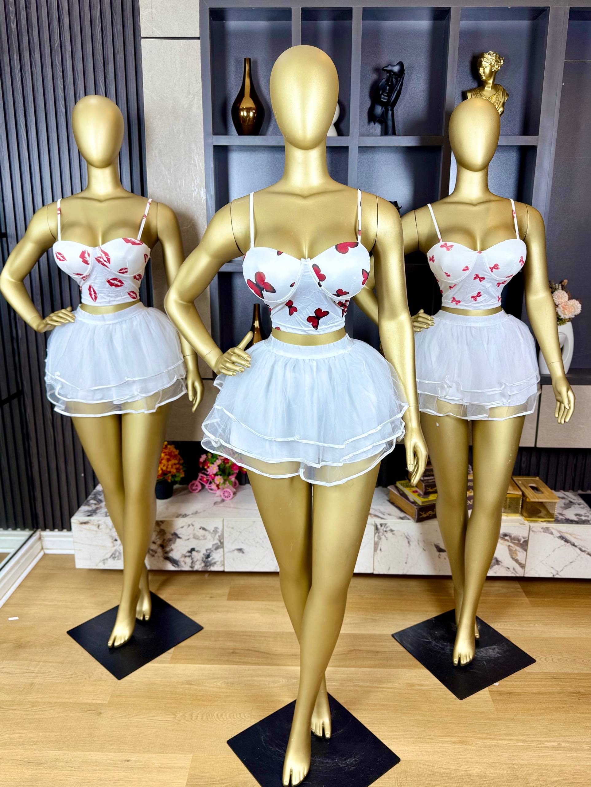 Playful Print Bustier & Tulle Skirt Co-ord Set - Image 2