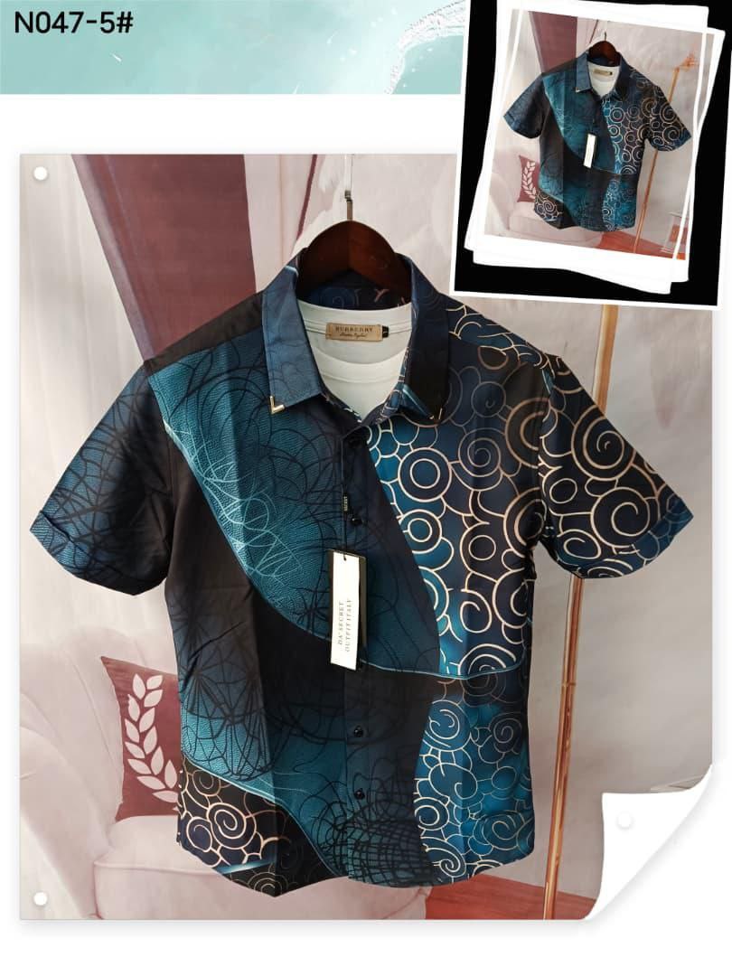 Men’s Designer-Inspired Feather Print Button-Down
