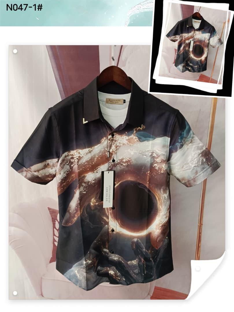 Unique Geometric Motif Casual Shirt