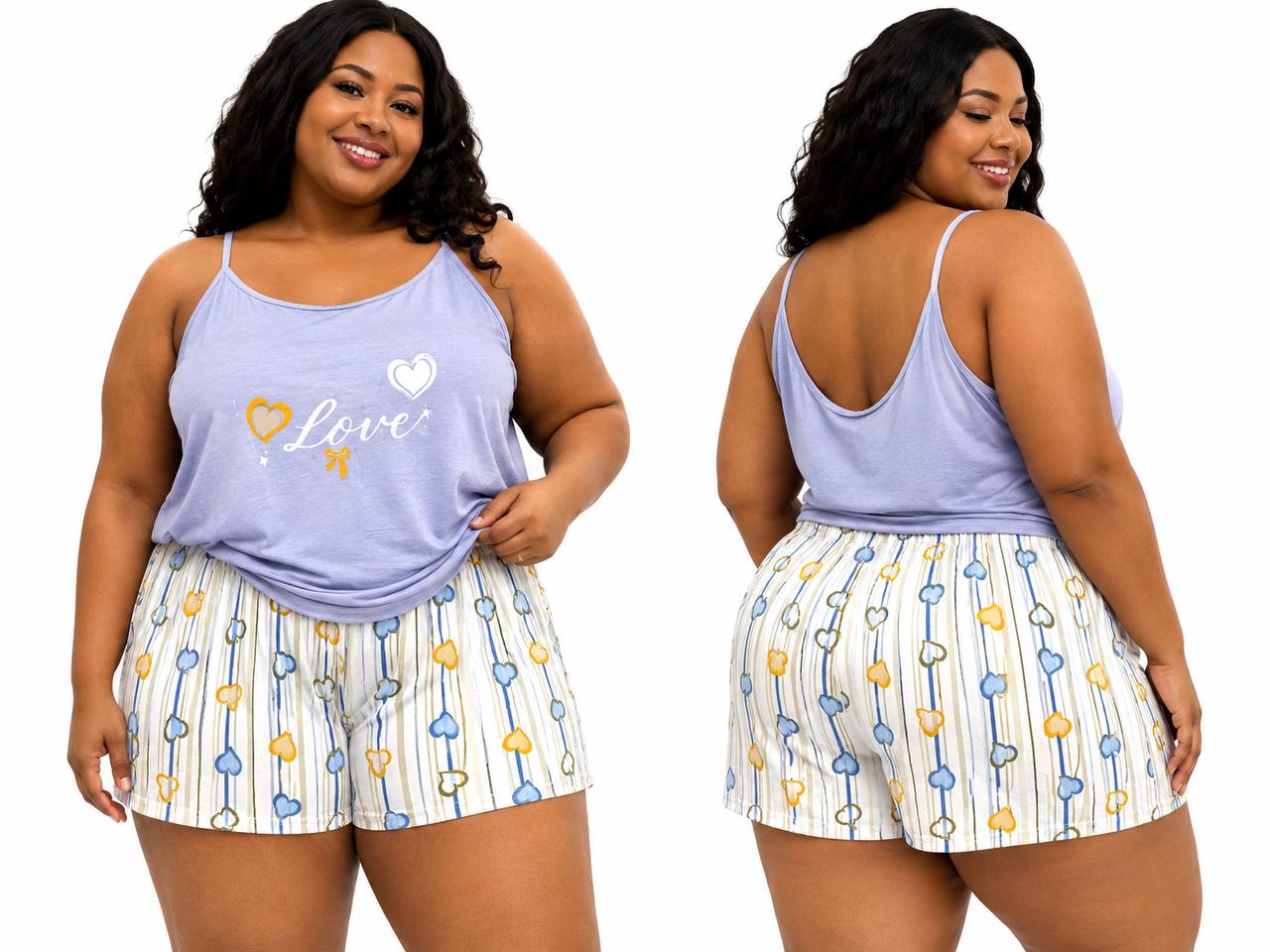 Sweet Dreams Love-Print Camisole & Shorts Set