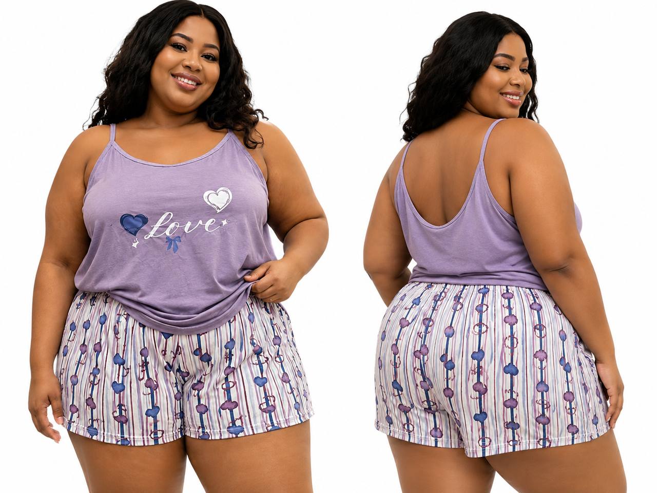 Sweet Dreams Love-Print Camisole & Shorts Set