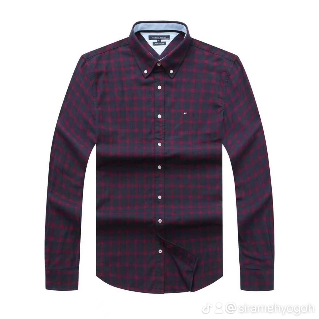Classic Purple Button-Down Shirt with All-Over Pattern